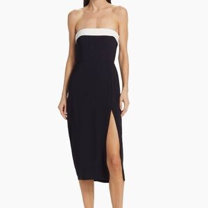Amanda Uprichard Keller Black Midi Dress